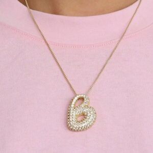 Ballon initials necklace M641